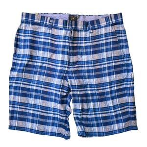 NWT J. Crew Blue Tones Plaid Liben Shorts 10"